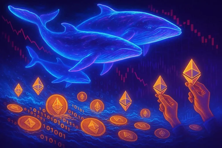 Baleias de Ethereum aproveitam o pânico e movimentam US$ 182 milhões