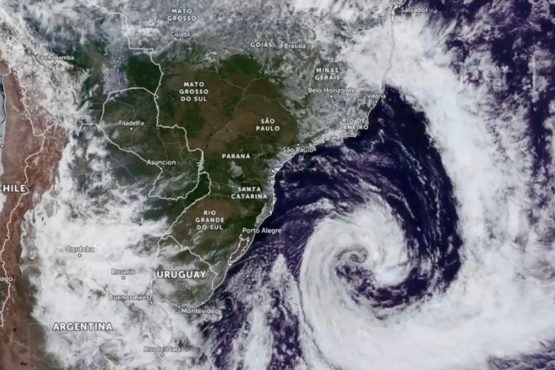 Ciclone extratropical ameaça o Sul com ventos acima de 100 km/h neste fim de semana