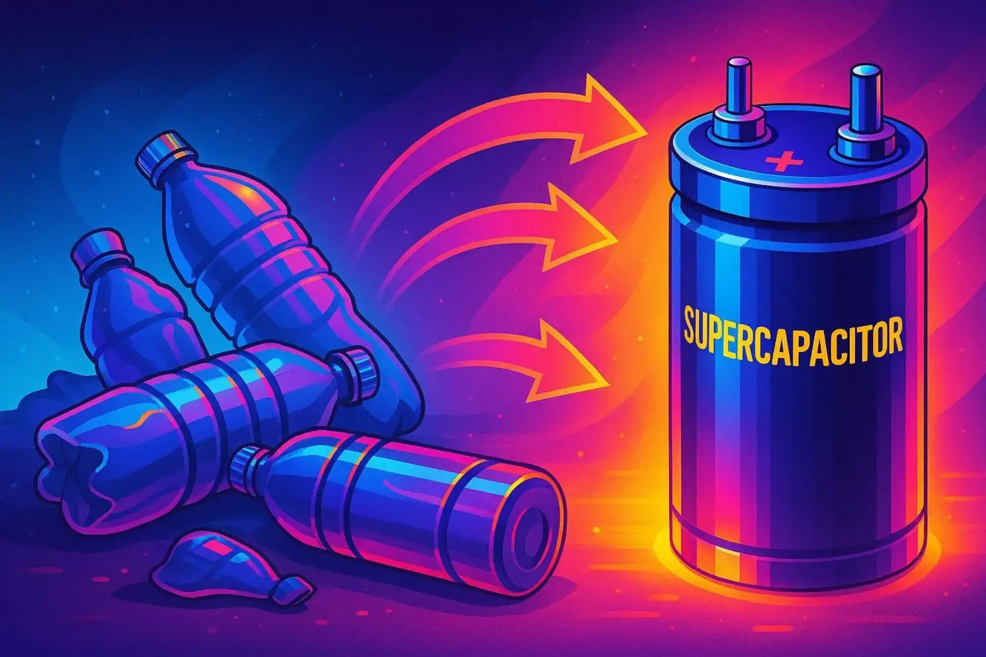 Cientistas criam supercapacitores a partir de garrafas plásticas descartadas