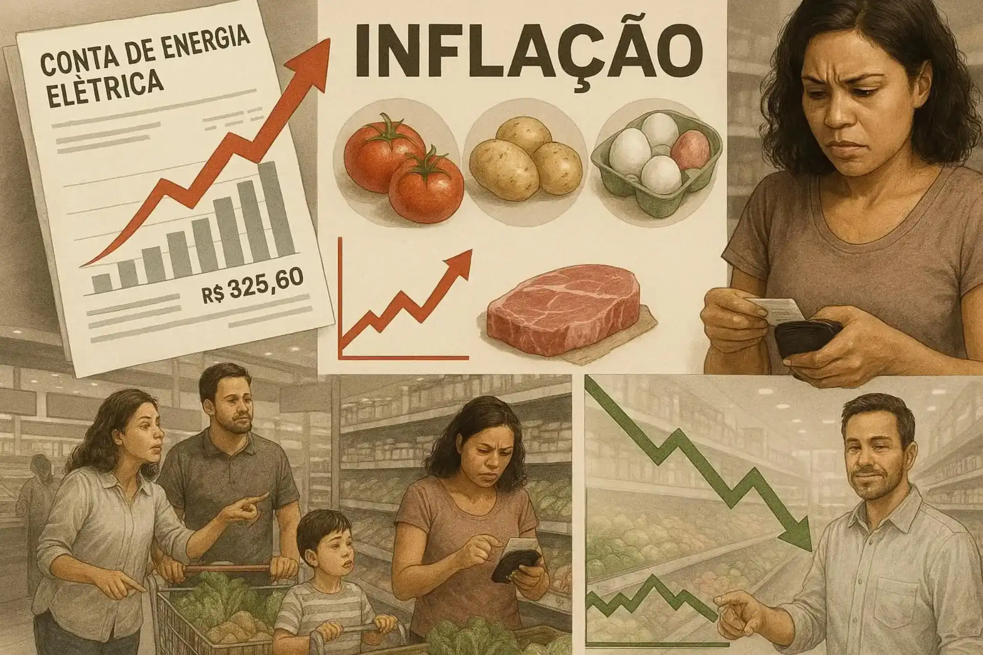 Inflação sobe em setembro, mas alimentos registram queda no Brasil