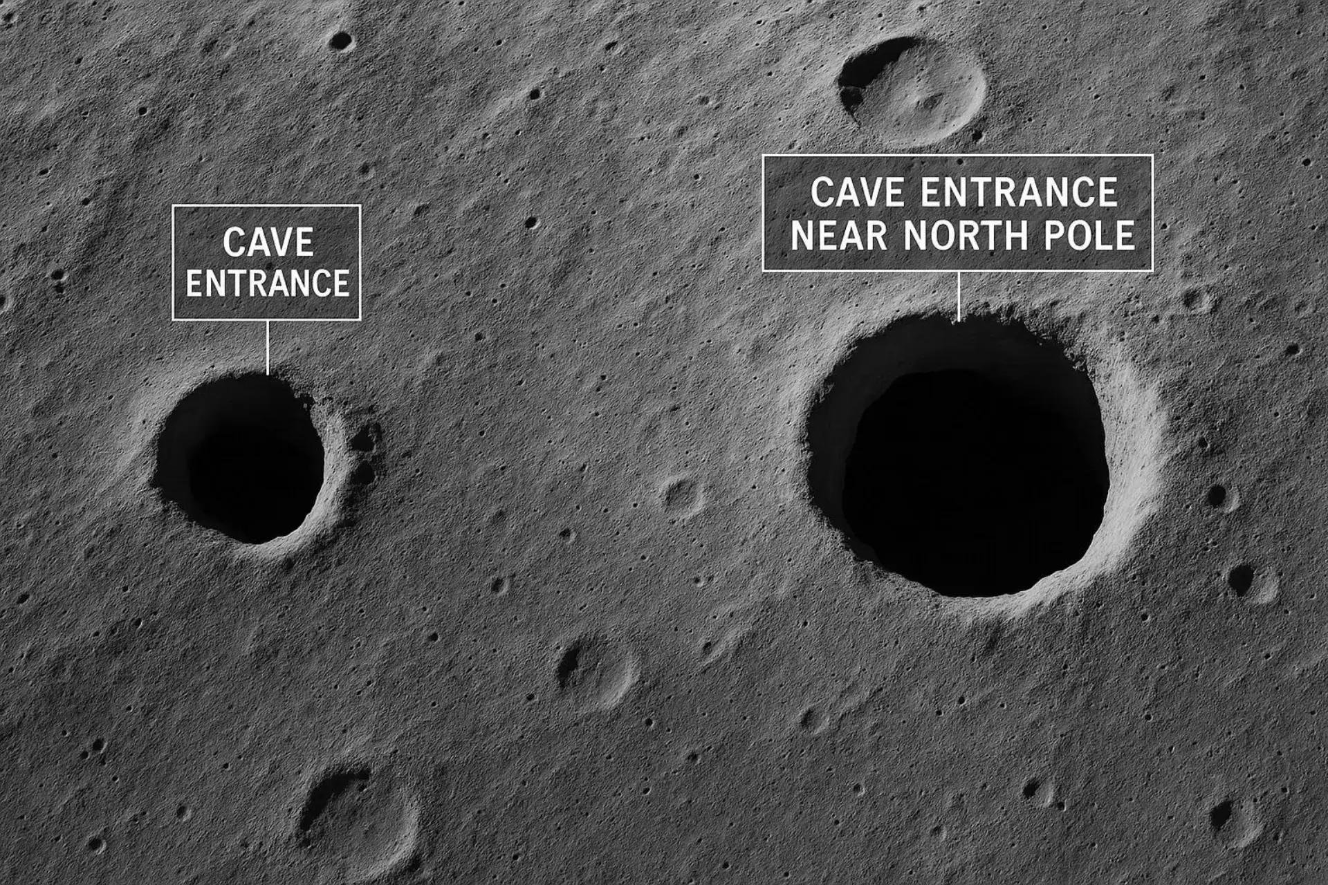 Inteligência artificial identifica duas possíveis cavernas na Lua